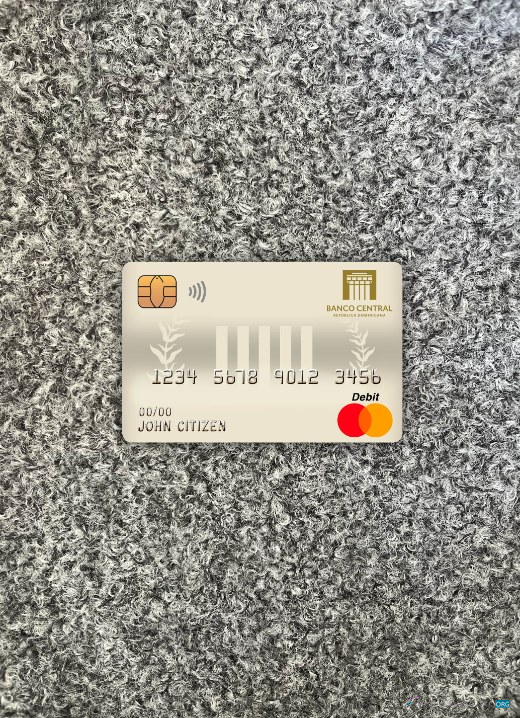 Professionelle Herunterladen Dominikanische Republik Zentral Bank Master Debit Karte Foto-Look Vorderseite Photoshop Vorlage