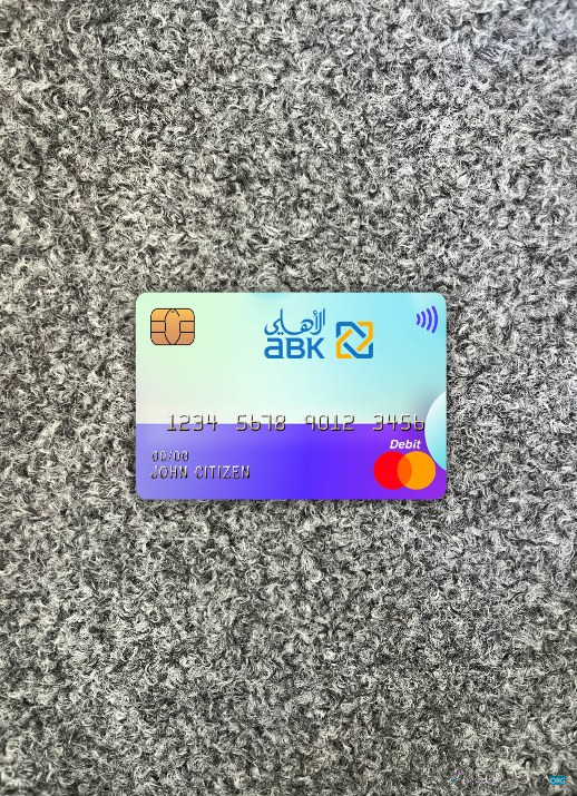 Hochwertige Herunterladen Ägypten Al Ahli Bank von Kuwait Master Karte Foto-Look Vorderseite Photoshop Vorlage