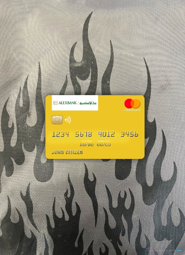 Professionelle Herunterladen Ägypten Bank von Alexandria Mastercard Foto-Look Vorderseite Photoshop Vorlage