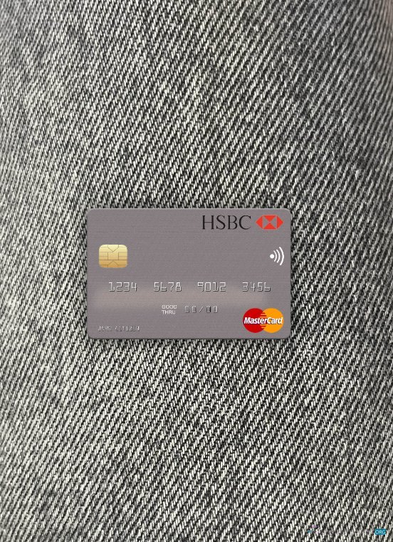 Editierbare Herunterladen Ägypten HSBC Bank Mastercard Foto-Look Vorderseite Photoshop Vorlage