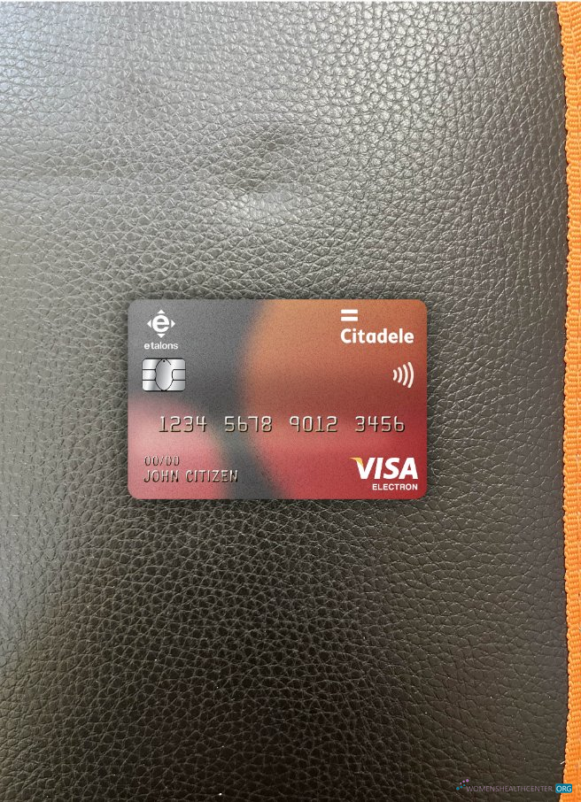 Professionelle Herunterladen Estland Citadele Filiale AS Bank Visa Electron Karte Foto-Look Vorderseite Photoshop Vorlage