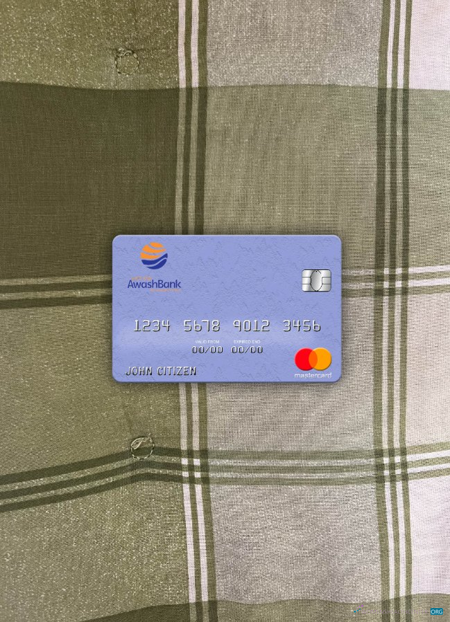Hochwertige Herunterladen Äthiopien Awash Internationale Bank Mastercard Foto-Look Vorderseite Photoshop Vorlage