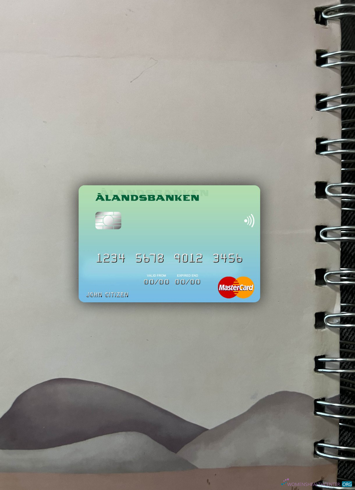 Hochwertige Herunterladen Finnland Bank von Aland Mastercard Foto-Look Vorderseite Photoshop Vorlage