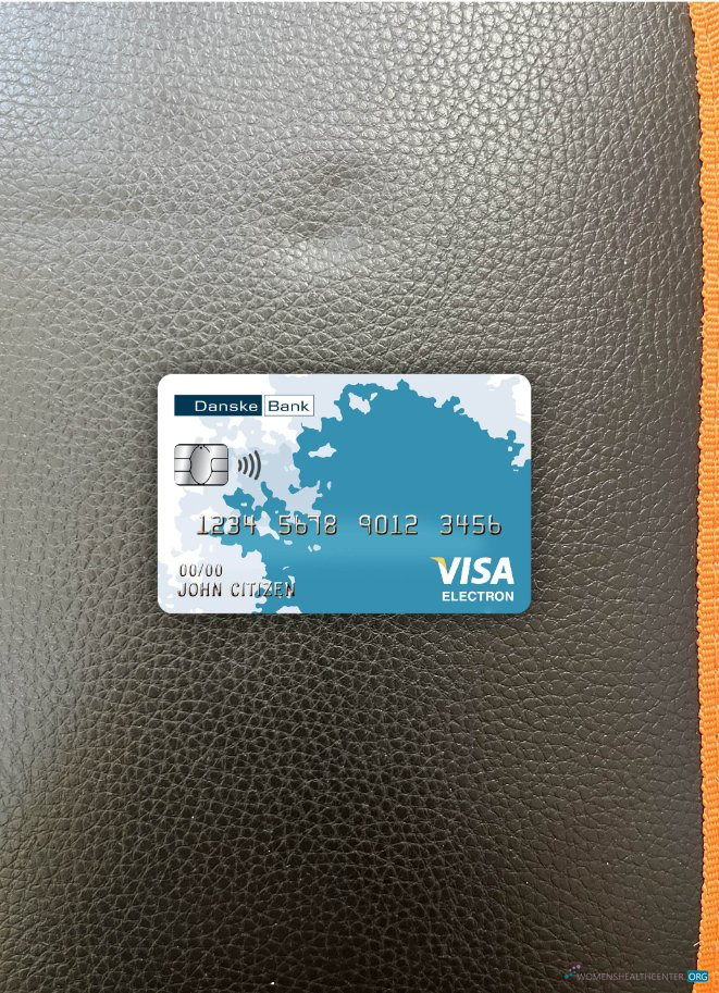 Realistische Herunterladen Finnland Danske Bank Visa Electron Karte Foto-Look Vorderseite Photoshop Vorlage