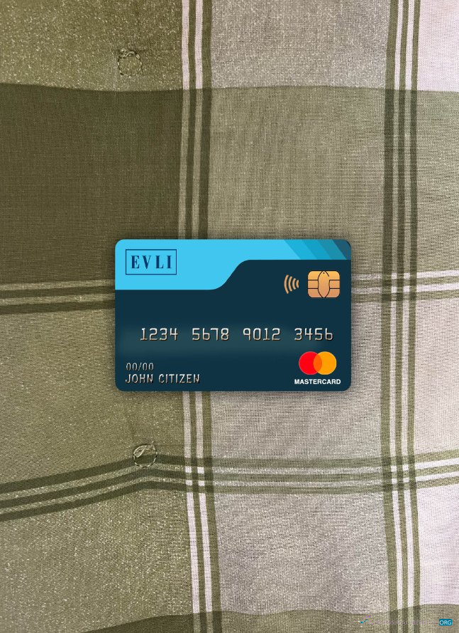 Premium Herunterladen Finnland Evli Bank Mastercard Foto-Look Vorderseite Photoshop Vorlage