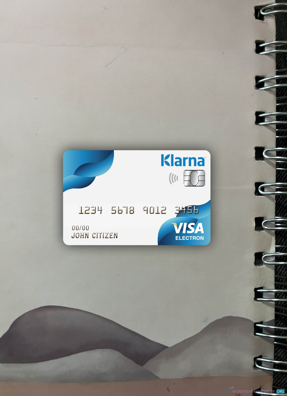 Professionelle Herunterladen Finnland Klarna Bank Visa Electron Karte Foto-Look Vorderseite Photoshop Vorlage