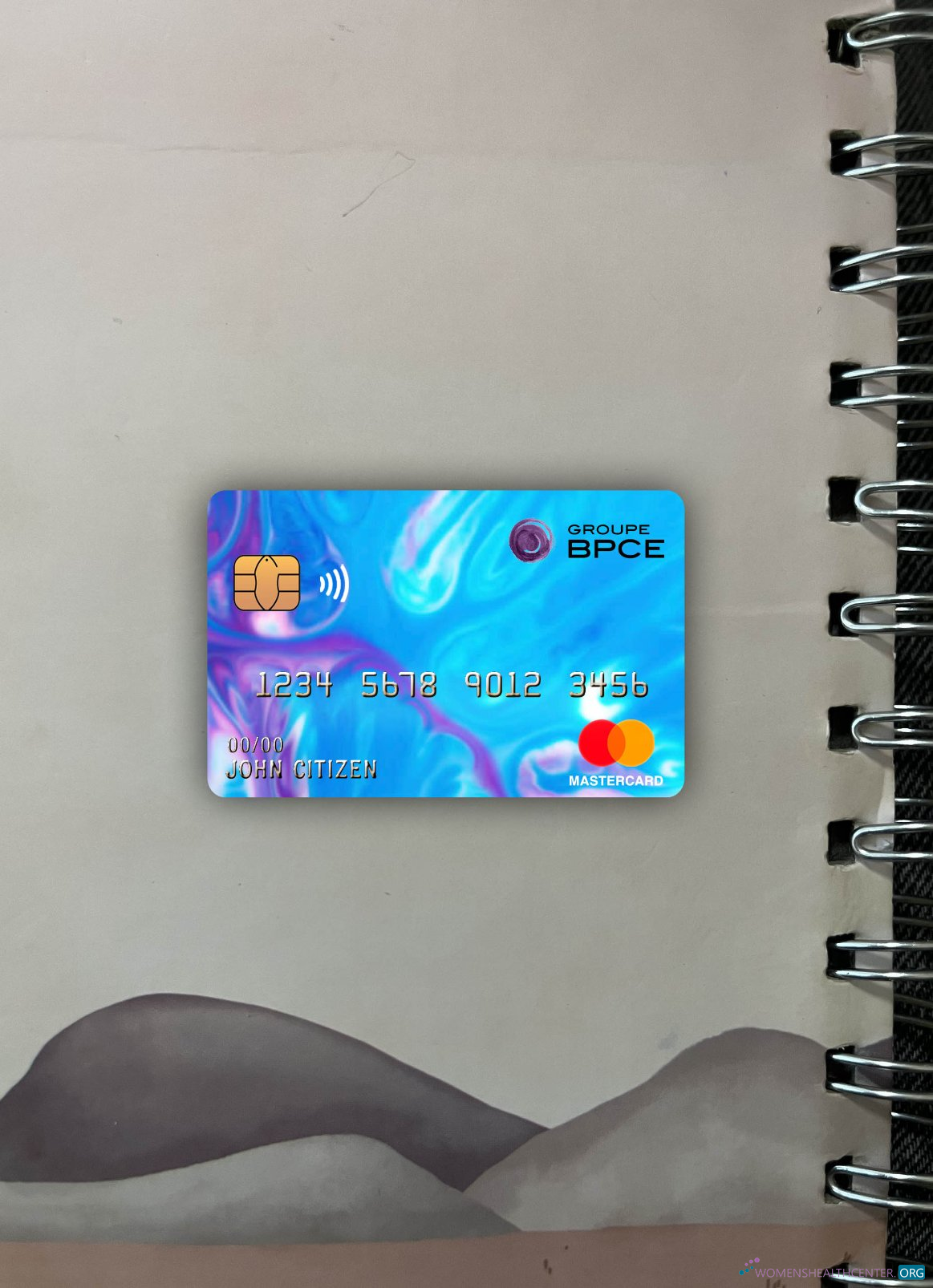 Editierbare Herunterladen Frankreich Groupe BPCE Bank Mastercard Foto-Look Vorderseite Photoshop Vorlage