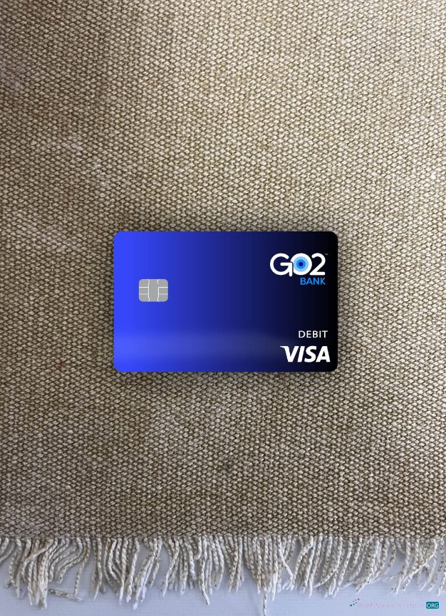 Editierbare Herunterladen GO2 Bank Visa Debit Karte Foto-Look Vorderseite Photoshop Vorlage