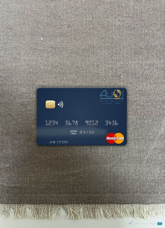 Realistische Herunterladen Gabun Alios Frankreich Mastercard Foto-Look Vorderseite Photoshop Vorlage