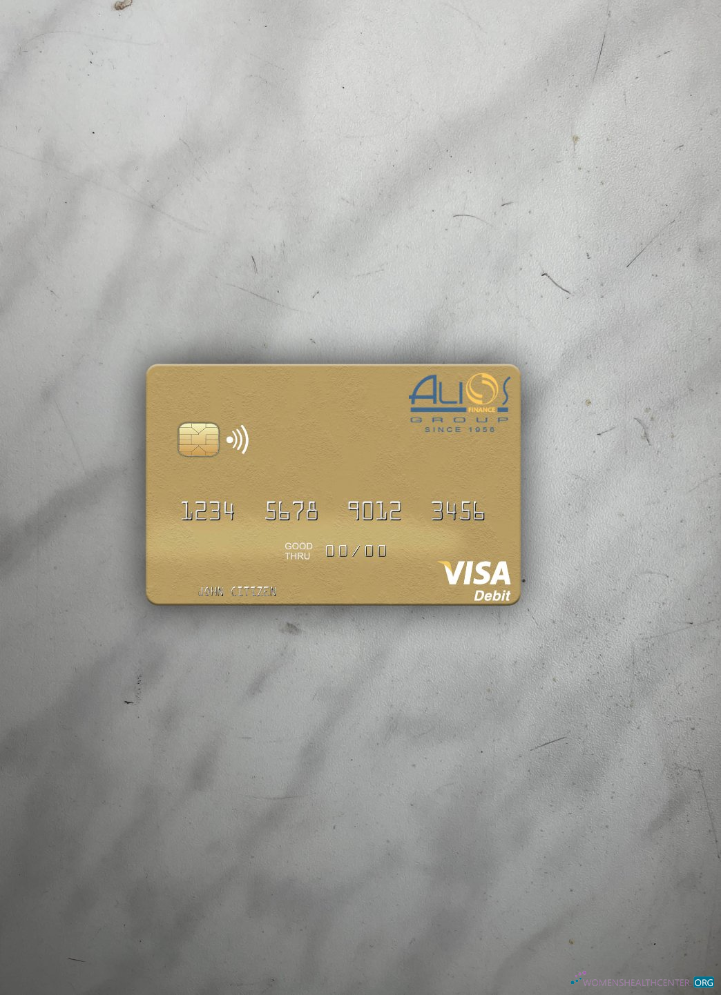 Premium Herunterladen Gabun Alios Frankreich Visa Debit Karte Foto-Look Vorderseite Photoshop Vorlage