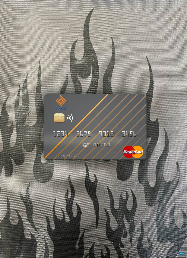 Realistische Herunterladen Gambia Access Bank Mastercard Foto-Look Vorderseite Photoshop Vorlage