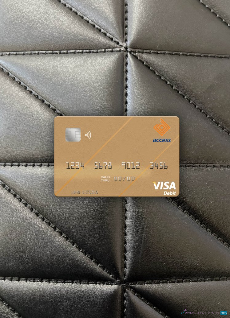 Realistische Herunterladen Gambia Access Bank Visa Debit Karte Foto-Look Vorderseite Photoshop Vorlage