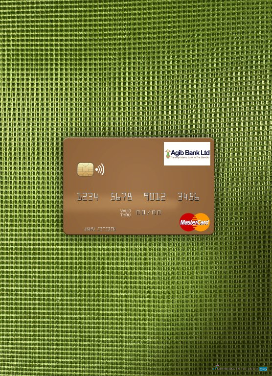 Editierbare Herunterladen Gambia Arab Gambia Islamisch Bank Mastercard Foto-Look Vorderseite Photoshop Vorlage