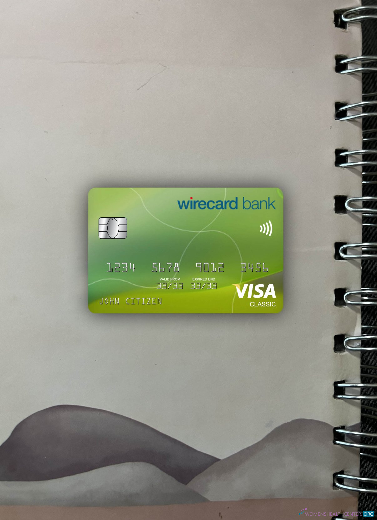 Premium Herunterladen Deutschland Aschheim Wirecard Bank Visa Classic Karte Foto-Look Vorderseite Photoshop Vorlage