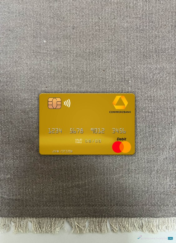 Professionelle Herunterladen Deutschland Commerz Bank Mastercard Foto-Look Vorderseite Photoshop Vorlage