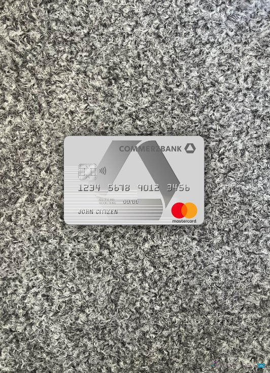 Hochwertige Herunterladen Deutschland Commerzbank MasterCard Foto-Look Vorderseite Photoshop Vorlage