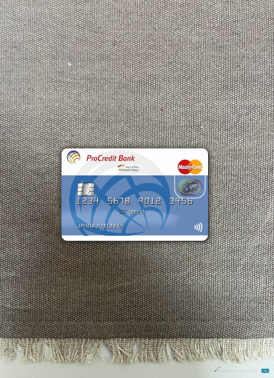 Premium Herunterladen Deutschland ProCredit Bank MasterCard Foto-Look Vorderseite Photoshop Vorlage