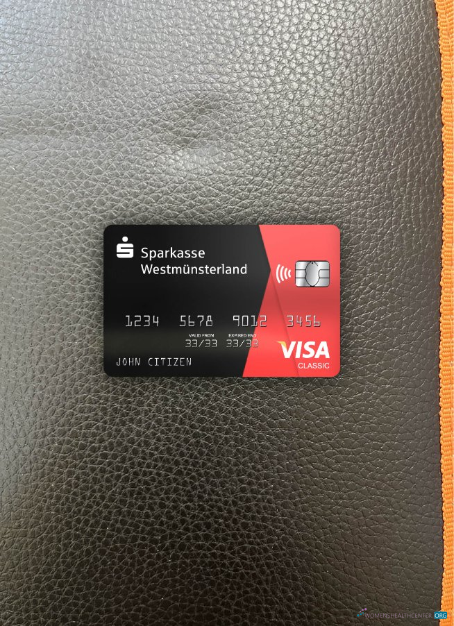 Realistische Herunterladen Deutschland Sparkasse Westmunsterland Bank Visa Classic Karte Foto-Look Vorderseite Photoshop Vorlage