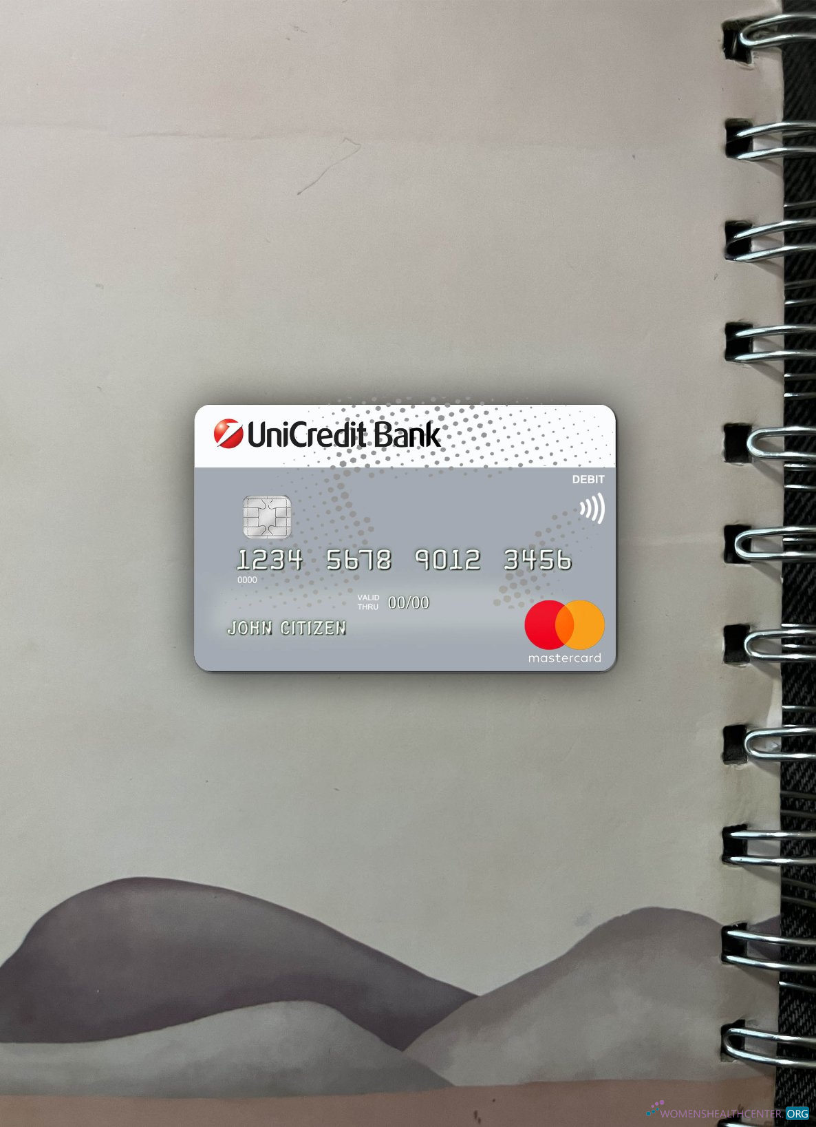 Professionelle Herunterladen Deutschland UniCredit Bank MasterCard Kredit Karte Foto-Look Vorderseite Photoshop Vorlage