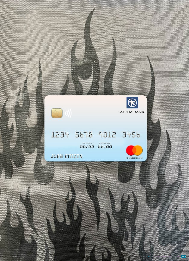 Professionelle Herunterladen Griechenland Alpha Bank Mastercard Foto-Look Vorderseite Photoshop Vorlage