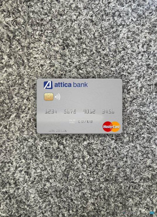Premium Herunterladen Griechenland Attica Bank Mastercard Foto-Look Vorderseite Photoshop Vorlage