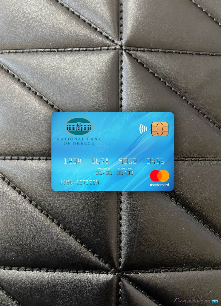 Hochwertige Herunterladen Griechenland National Bank Mastercard Foto-Look Vorderseite Photoshop Vorlage
