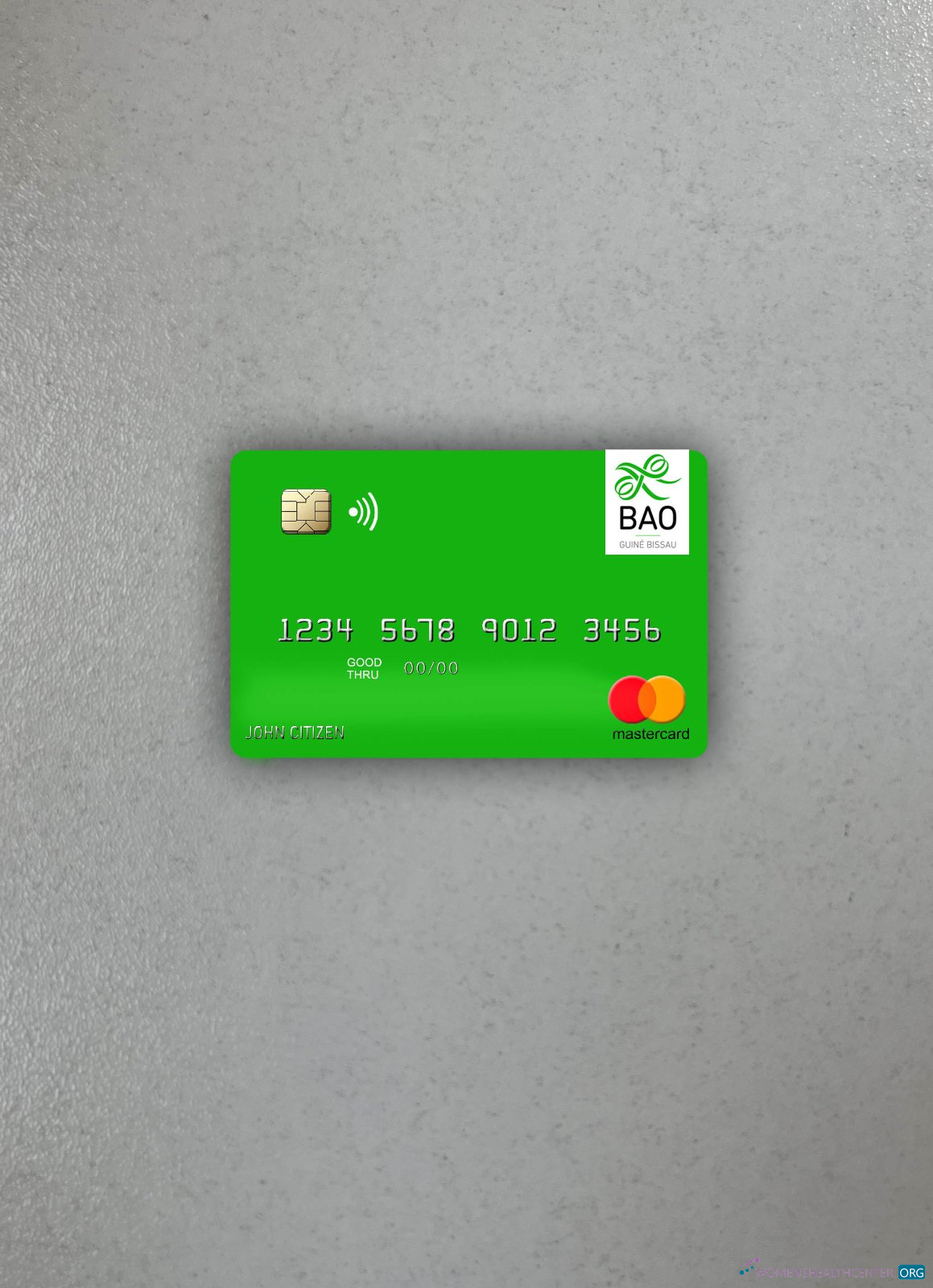 Realistische Herunterladen Guinea Bissau Banco Da Africa Ocidental Mastercard Foto-Look Vorderseite Photoshop Vorlage
