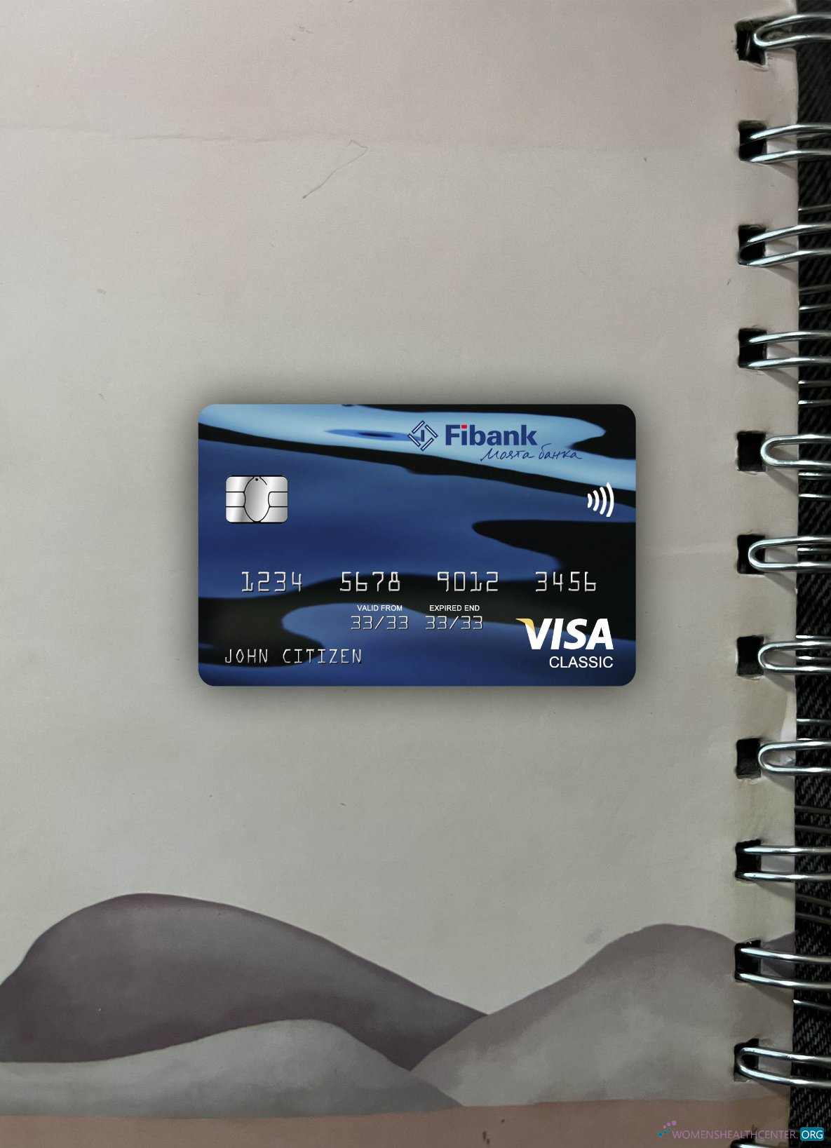 Premium Herunterladen Guinea Fibank Visa Classic Karte Foto-Look Vorderseite Photoshop Vorlage