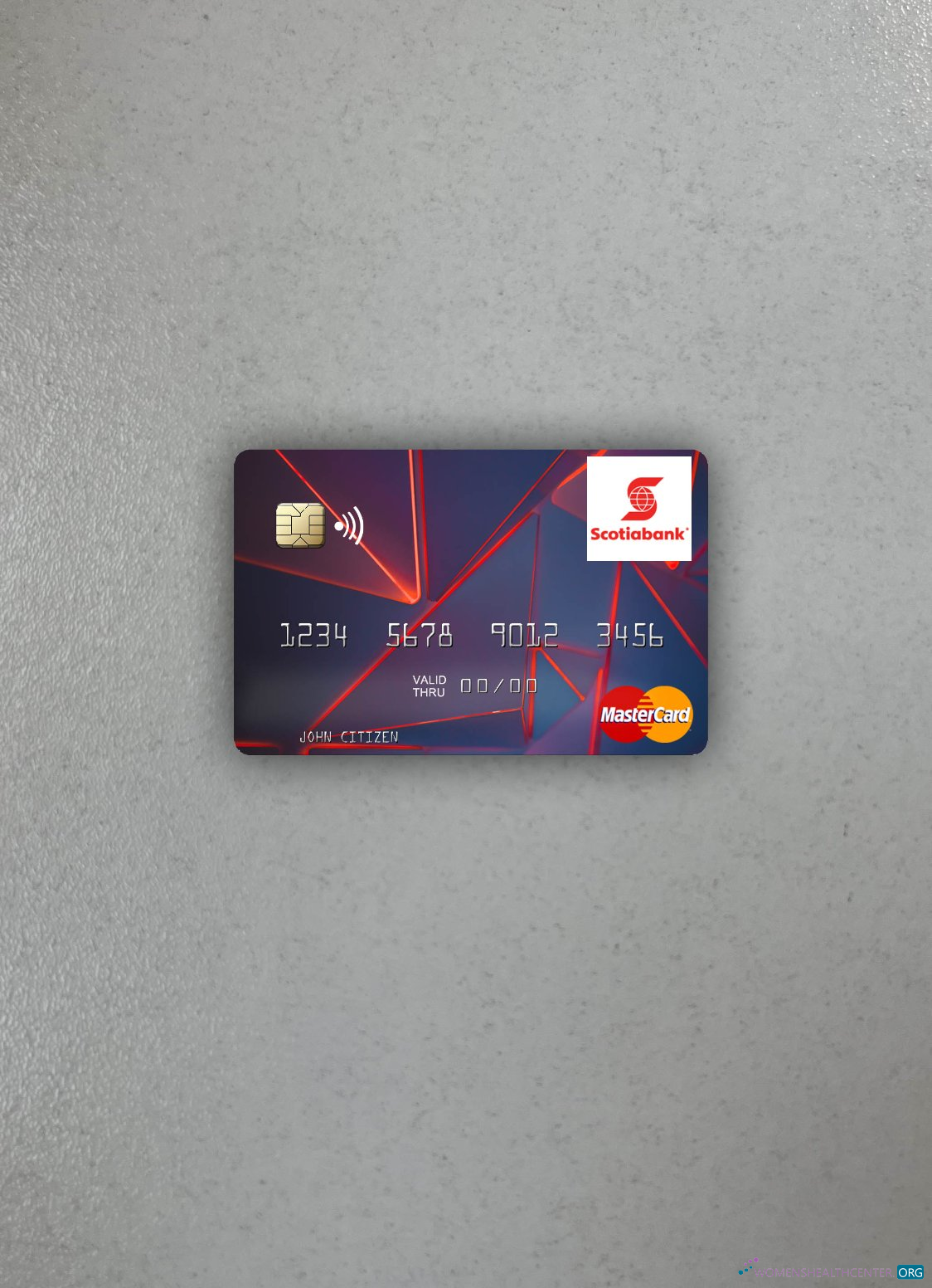 Editierbare Herunterladen Guyana Bank von Nova Scotia Mastercard Foto-Look Vorderseite Photoshop Vorlage