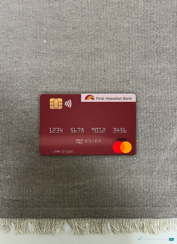 Hochwertige Herunterladen Hawaii Erste Hawaiian Bank Mastercard Foto-Look Vorderseite Photoshop Vorlage