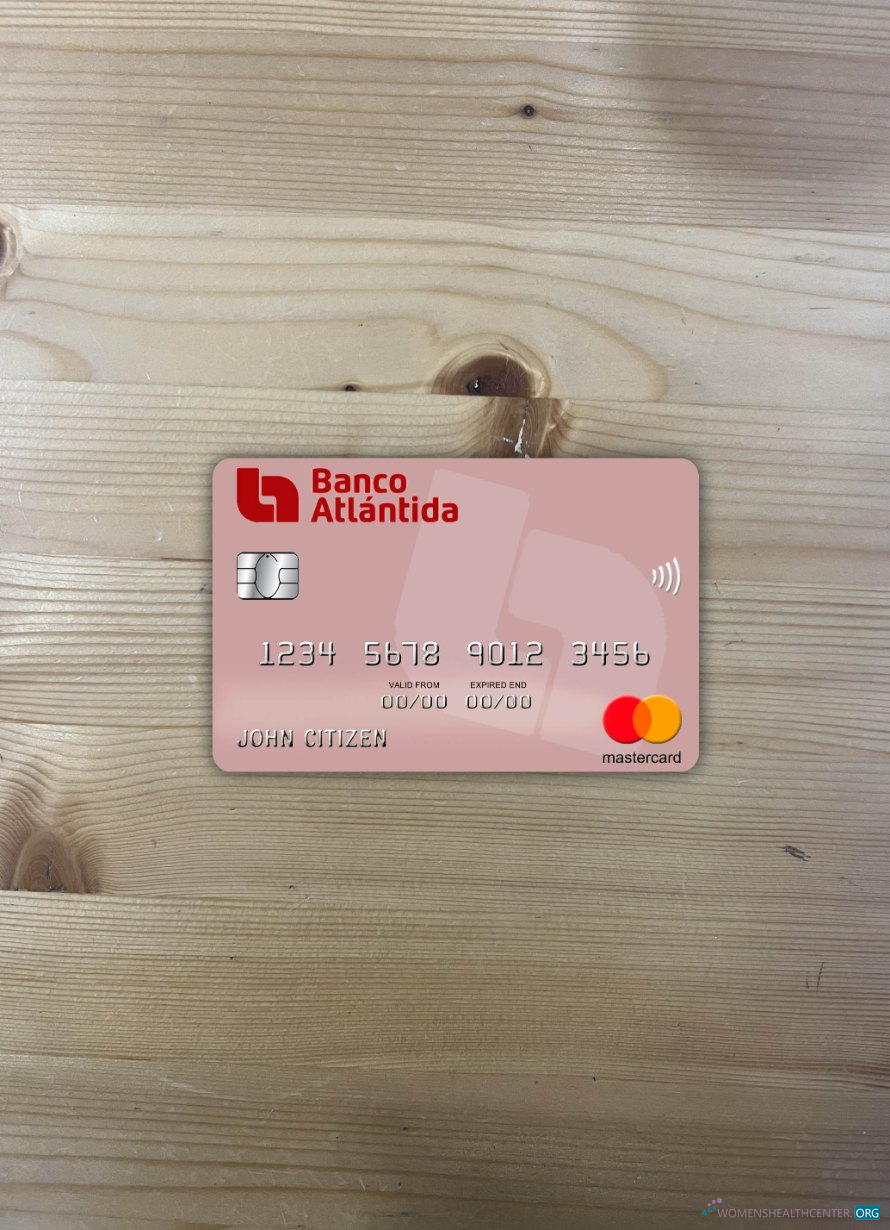 Hochwertige Herunterladen Honduras Banco Atlantida Mastercard Foto-Look Vorderseite Photoshop Vorlage