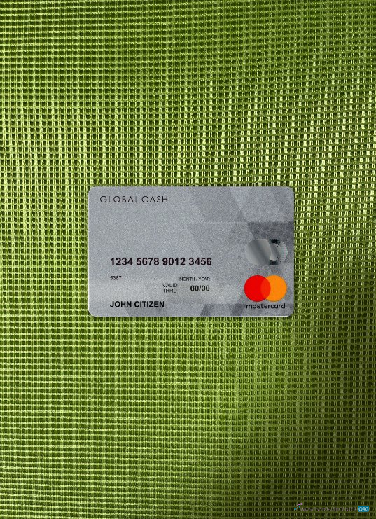Professionelle Herunterladen Hong Kong Global Cash Mastercard Foto-Look Vorderseite Photoshop Vorlage