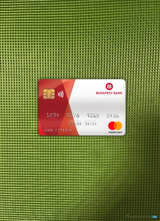 Editierbare Herunterladen Ungarn Budapest Bank Mastercard Foto-Look Vorderseite Photoshop Vorlage