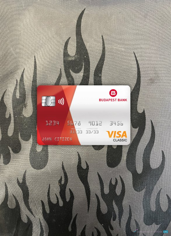 Realistische Herunterladen Ungarn Budapest Bank Visa Classic Karte Foto-Look Vorderseite Photoshop Vorlage