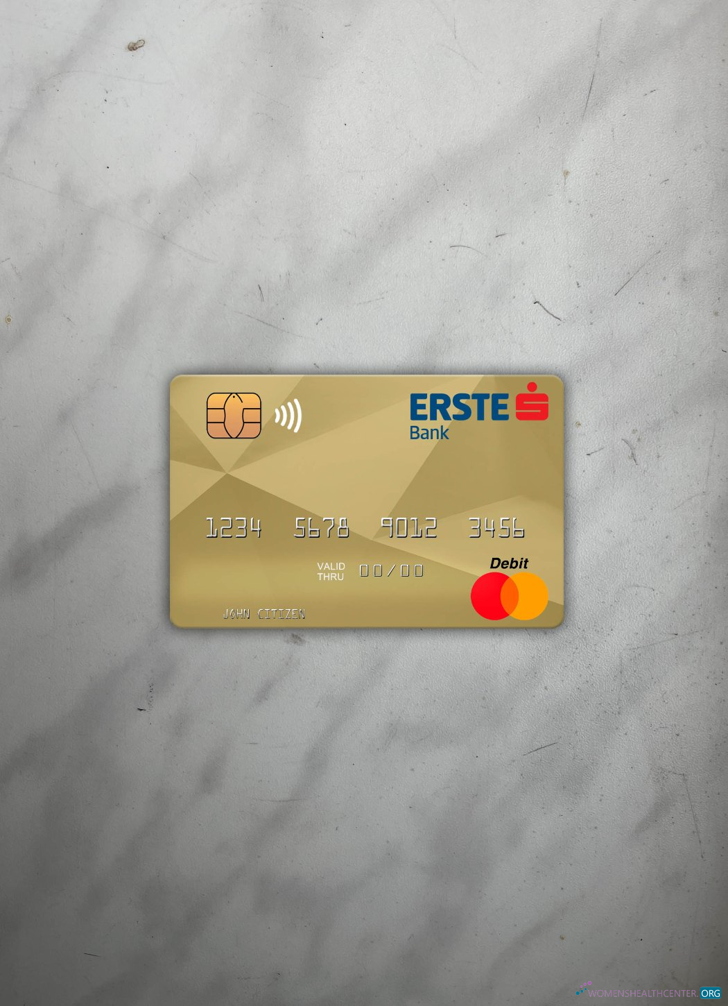 Realistische Herunterladen Ungarn Erste Bank Mastercard Foto-Look Vorderseite Photoshop Vorlage