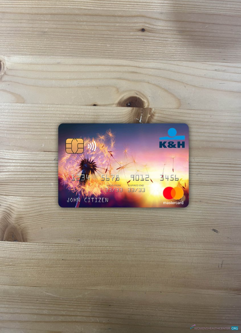 Premium Herunterladen Ungarn K&H Bank Mastercard Foto-Look Vorderseite Photoshop Vorlage