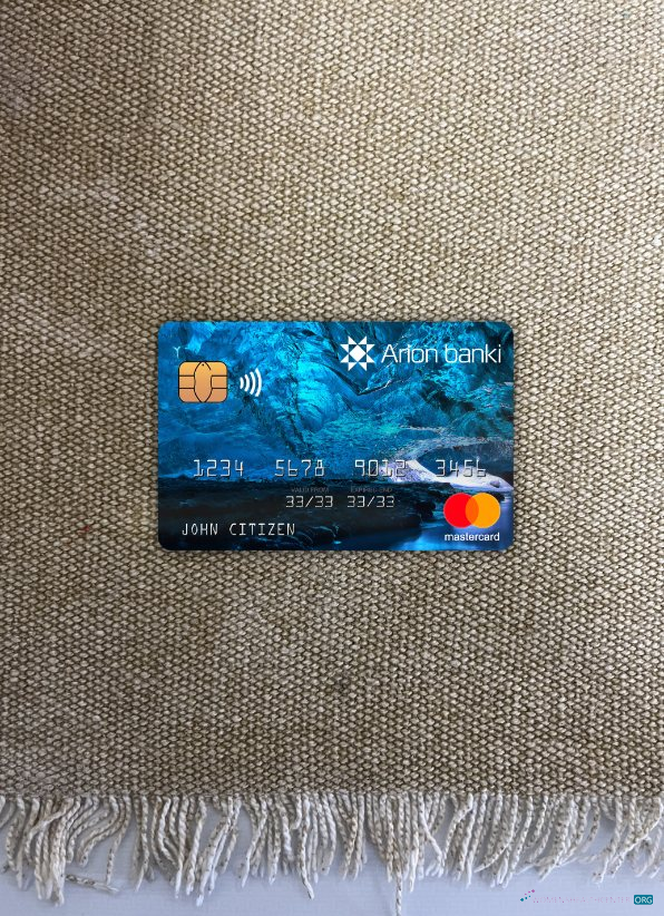 Premium Herunterladen Insel Arion Mastercard Foto-Look Vorderseite Photoshop Vorlage