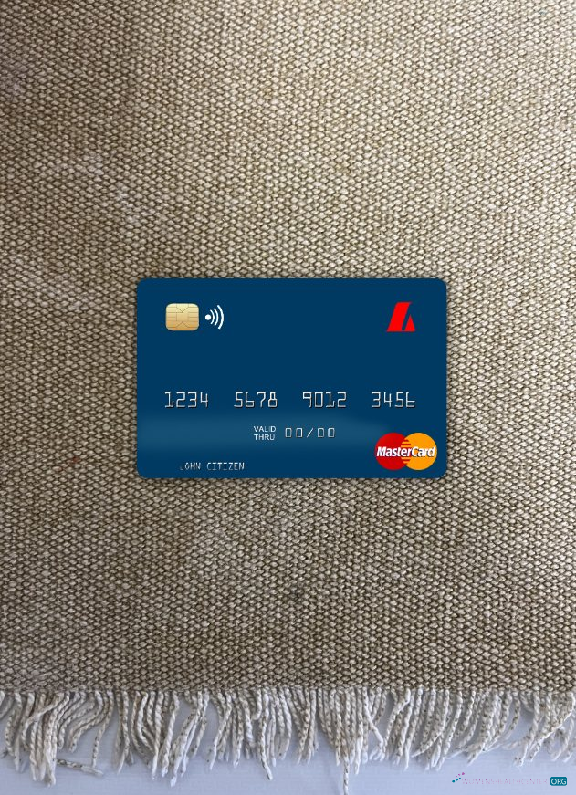 Realistische Herunterladen Insel Landsbankinn Mastercard Foto-Look Vorderseite Photoshop Vorlage