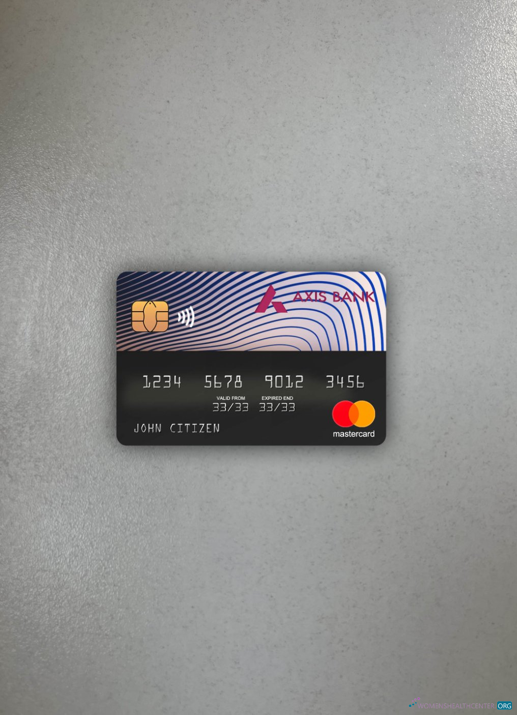 Hochwertige Herunterladen Indien Axis Bank Mastercard Foto-Look Vorderseite Photoshop Vorlage