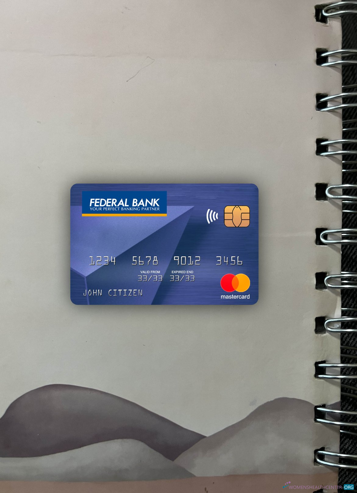 Hochwertige Herunterladen Indien Föderal Bank Mastercard Foto-Look Vorderseite Photoshop Vorlage