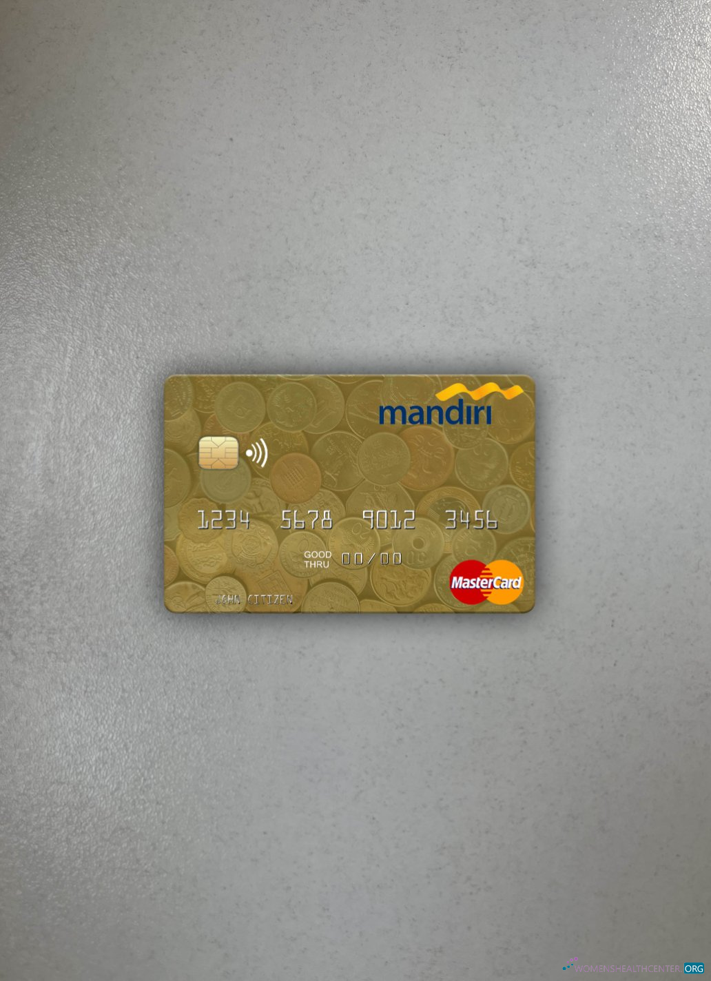 Hochwertige Herunterladen Indonesien Bank Mandiri Mastercard Foto-Look Vorderseite Photoshop Vorlage