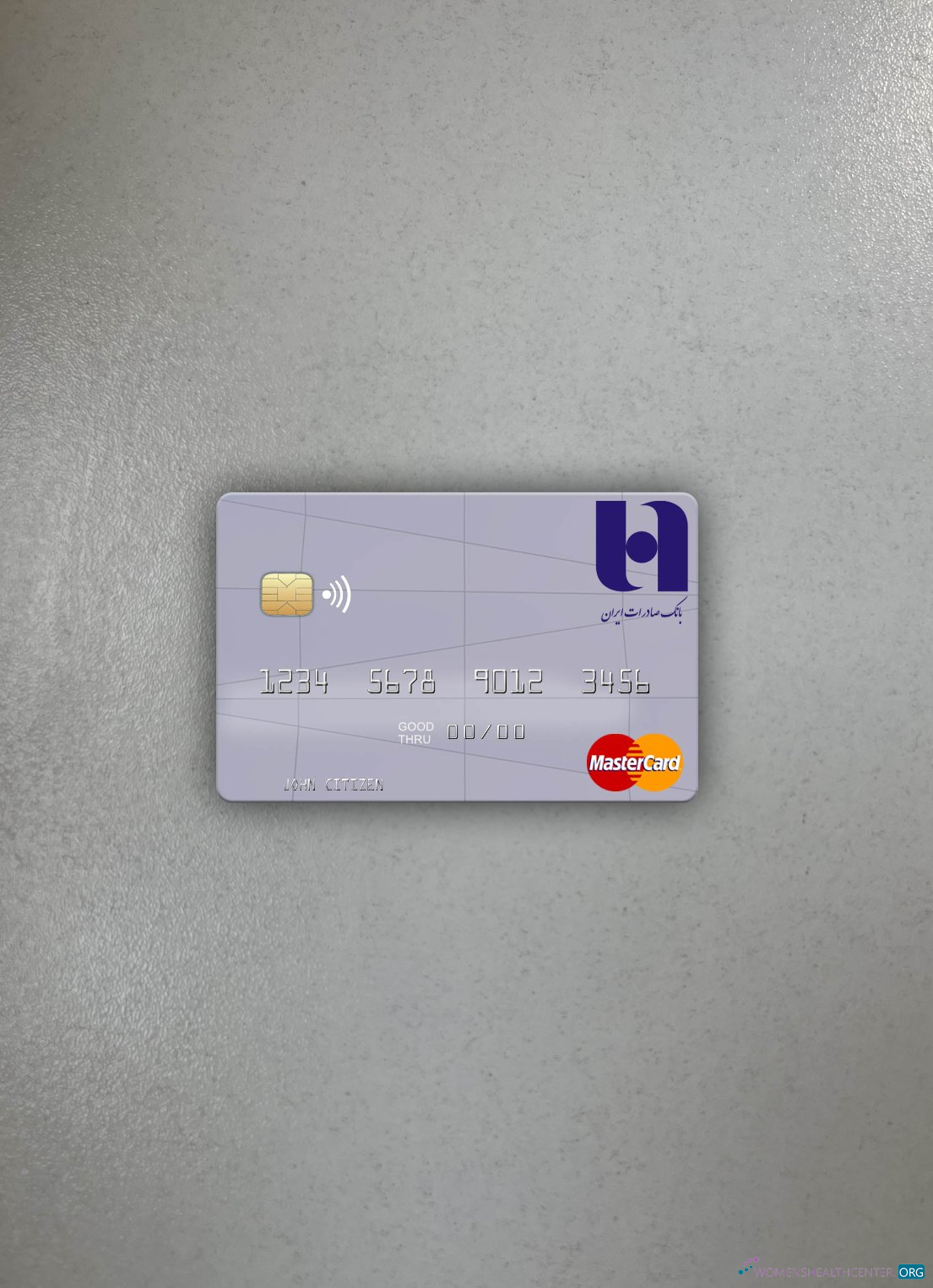 Professionelle Herunterladen Iran Bank Saderat Iran Mastercard Foto-Look Vorderseite Photoshop Vorlage