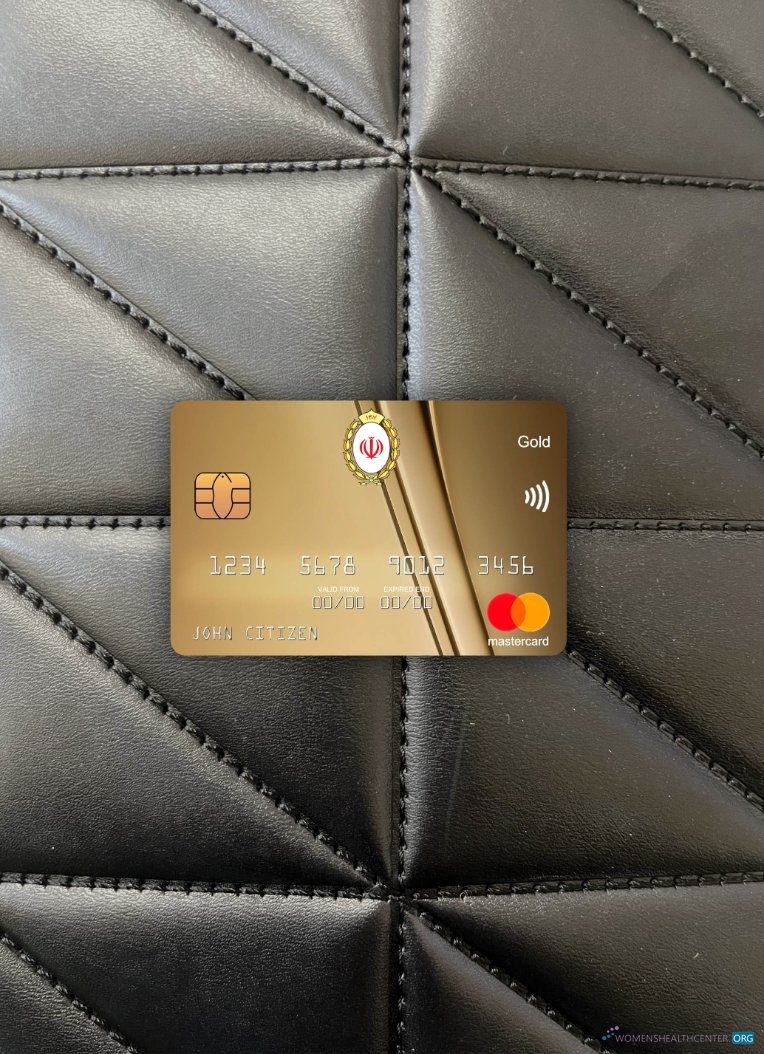 Hochwertige Herunterladen Iran Melli Bank Mastercard Gold Foto-Look Vorderseite Photoshop Vorlage