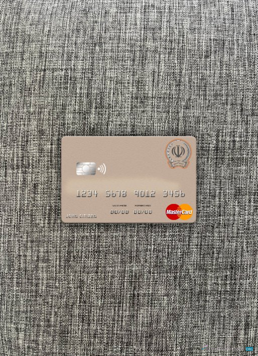 Professionelle Herunterladen Iran Sepah Bank Mastercard Foto-Look Vorderseite Photoshop Vorlage