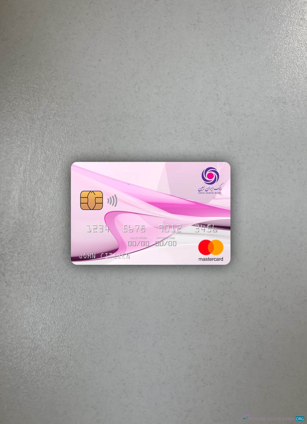 Hochwertige Herunterladen Iran Zamin Bank Mastercard Foto-Look Vorderseite Photoshop Vorlage