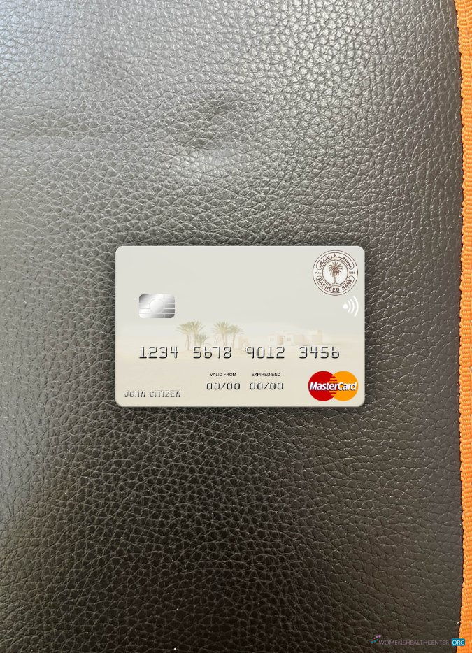 Realistische Herunterladen Irak Rasheed Bank Mastercard Foto-Look Vorderseite Photoshop Vorlage