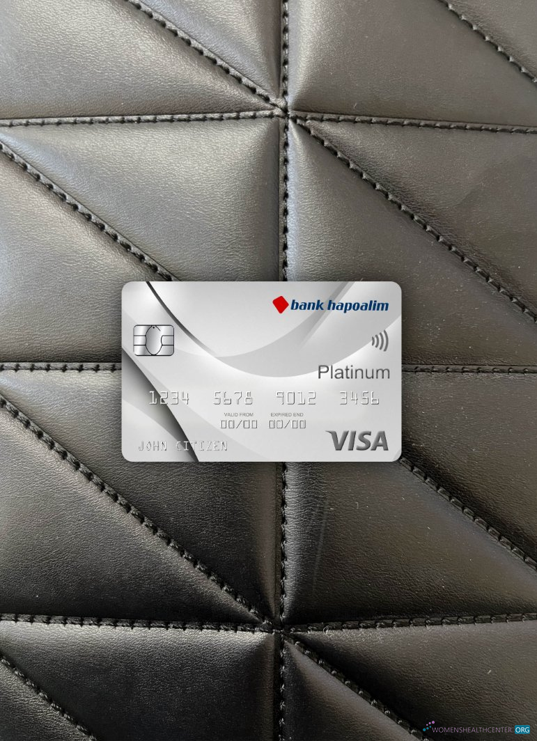 Realistische Herunterladen Israel Bank Hapoalim Bank Visa Platin Karte Foto-Look Vorderseite Photoshop Vorlage