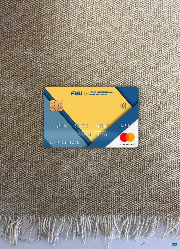 Editierbare Herunterladen Israel Erste Internationale Bank Mastercard Foto-Look Vorderseite Photoshop Vorlage