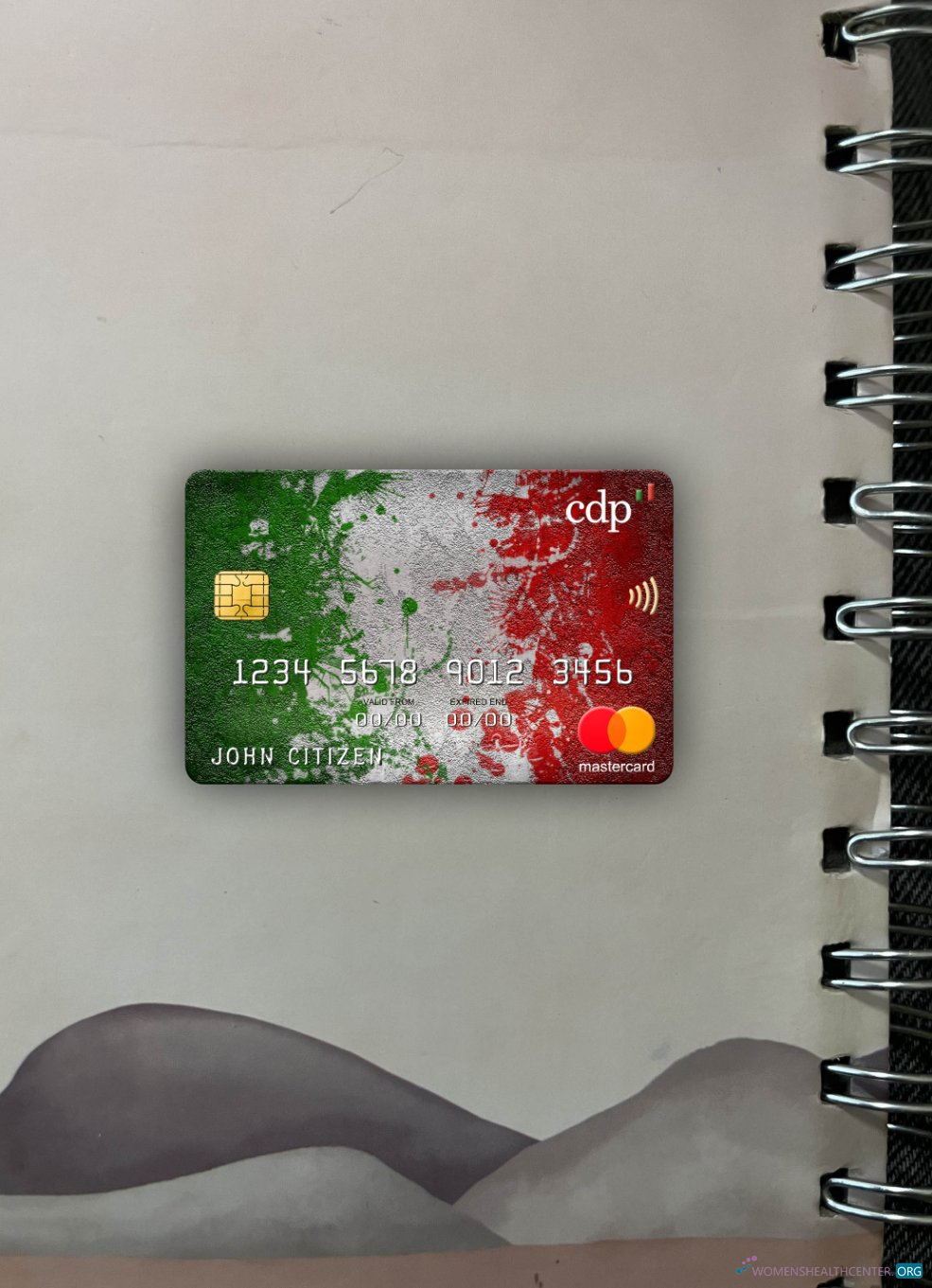 Editierbare Herunterladen Italien Cassa Depositi E Prestiti Bank Mastercard Foto-Look Vorderseite Photoshop Vorlage