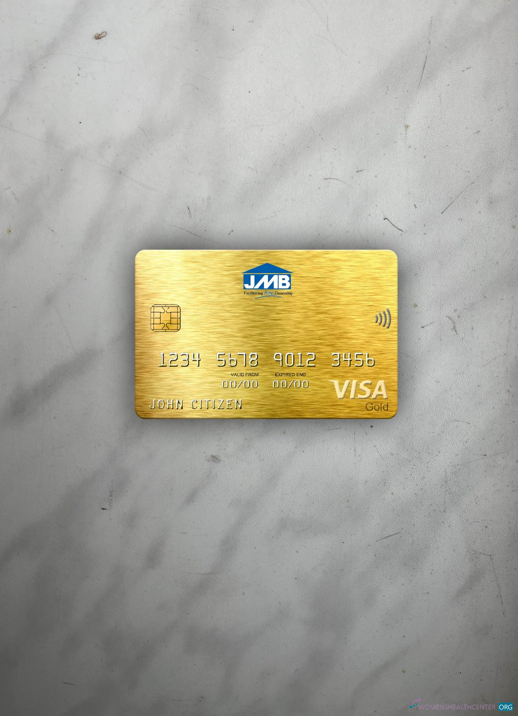 Premium Herunterladen Jamaika Hypothek Bank Visa Gold Karte Foto-Look Vorderseite Photoshop Vorlage
